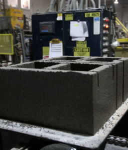 CMU Block Being Made